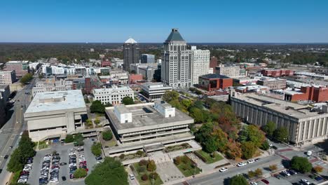 Greensboro-skyline-during-autumn-day-in-North-Carolina