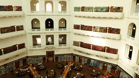 people studying in a grand library