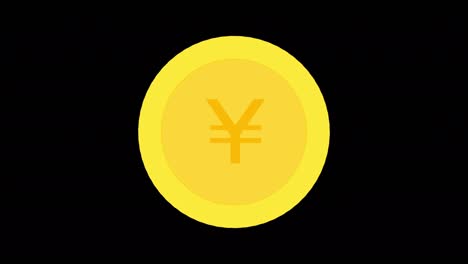 animación de dinero simple y lindo: fondo negro de yenes japoneses