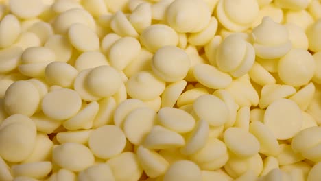 close-up view of white chocolate chips