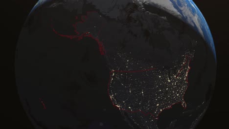la tierra de los estados unidos iowa noche