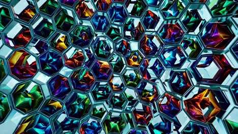abstract colorful hexagonal geometric pattern