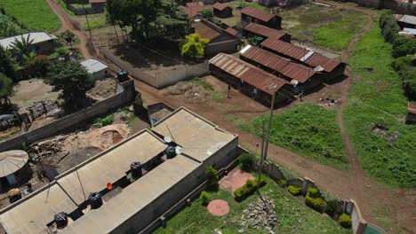 old structure and houses in rural area of kilimanjaro, kenya, africa at daytime