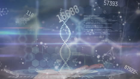 animation of dna strand and data processing