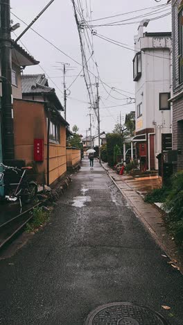 rainy alley in a japanese town