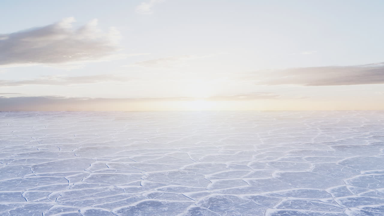 얼음 위에서 3d 렌더링