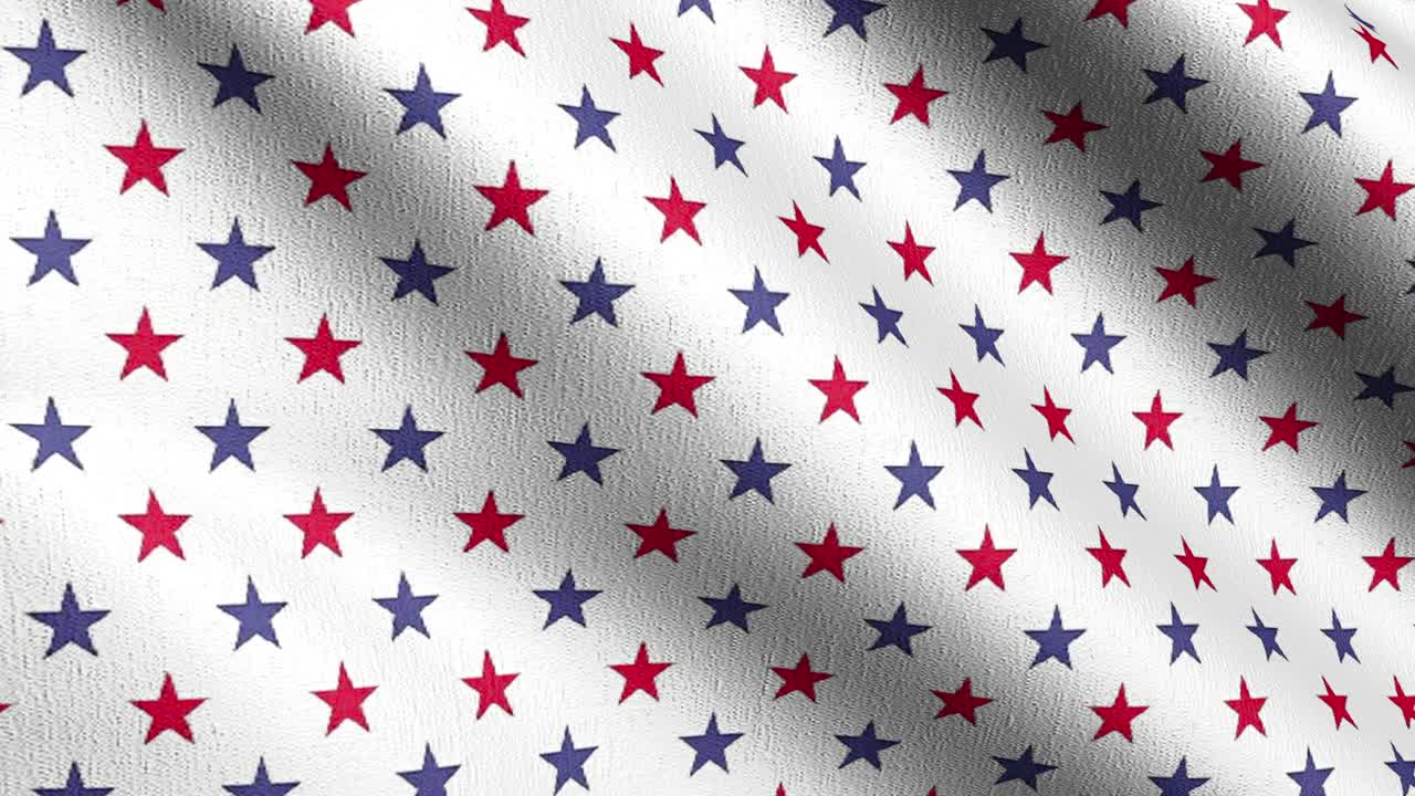 bucle sin costura 4k vdo. bandera nacional de los estados unidos de américa soplando en el viento aislado para el 4 de julio o el día de la independencia. diseño abstracto patriótico oficial. ilustración 3d del símbolo de señal ondulante