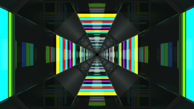 Colourful Abstract Loop Led Lights Background