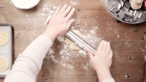 baking christmas sugar cookies for santa.