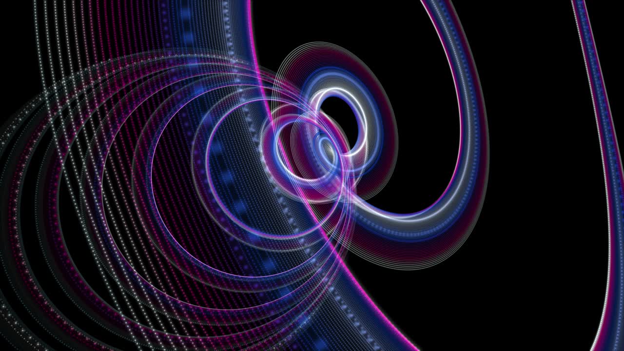animación futurista con objeto de rayas de partículas en cámara lenta, 4096x2304 bucle 4k