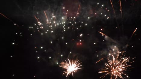 celebración de fuegos artificiales de fin de año
