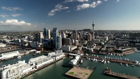 hermosa panorámica aérea del distrito central de negocios, auckland, nueva zelanda