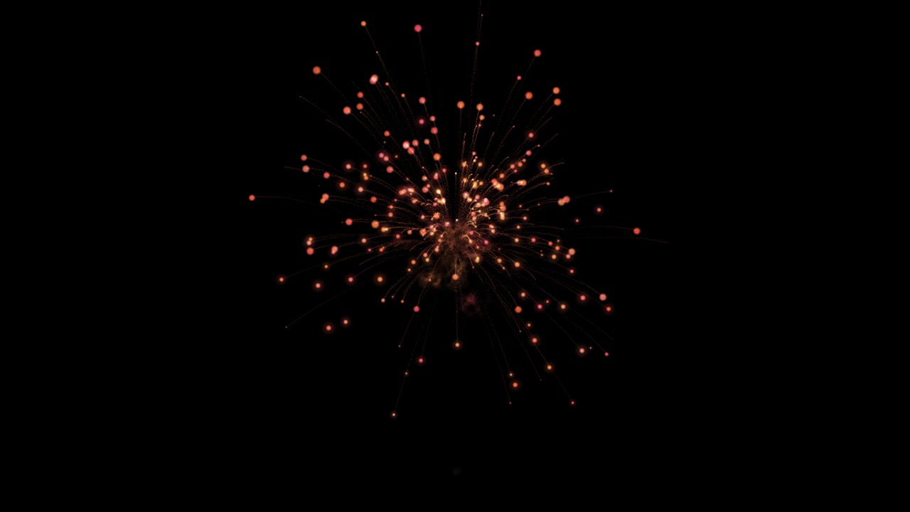 Esplosione di fuochi d'artificio. Esplosioni di luci intense su sfondo nero. Esplosione di fuochi d'artificio 4K. Festività, Natale.