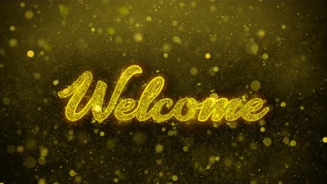 welcome glitter text animation