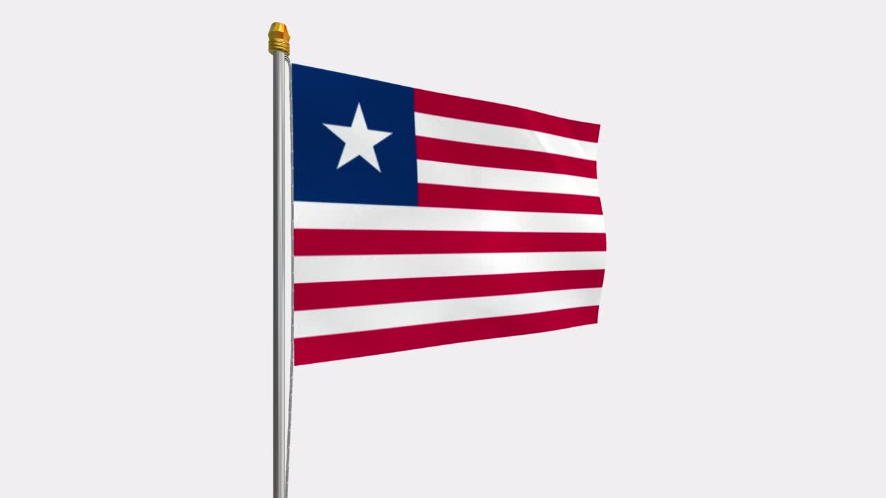 라이베리아 발이 바람에 날아다니는 루프 비디오, 4k의 느린 동작 비디오, 알파 채널