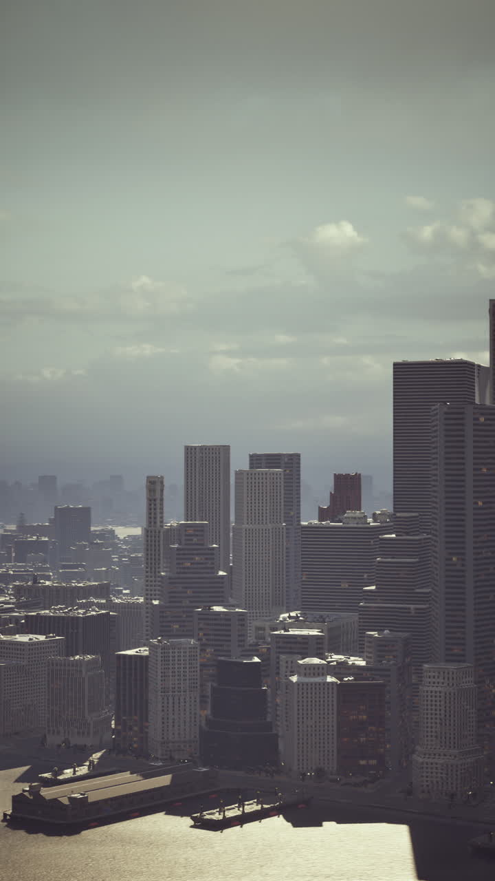 Vista aérea del horizonte de una ciudad