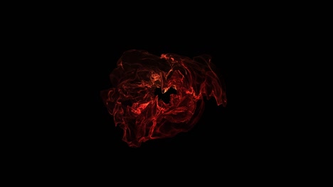 red abstract source of energy. dark background