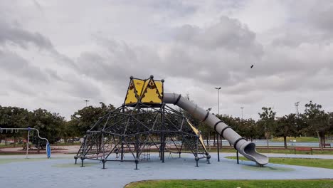 empty children's park with big games