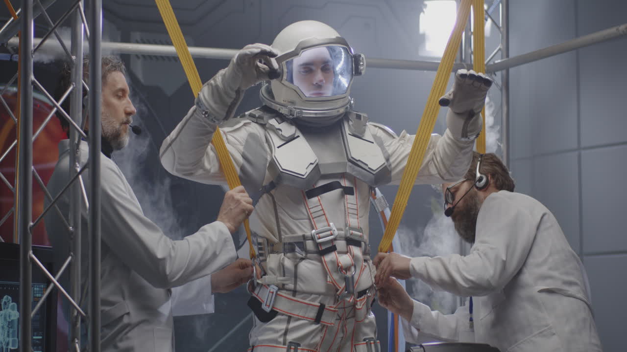 Astronauts in Space Suit Testing