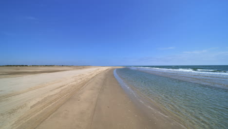 beautiful mediterranean sea empty sandy beach france