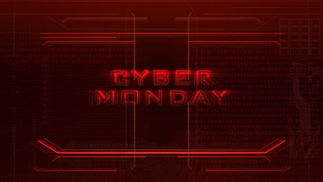 Cyber-Monday:-Eine-Neonbeleuchtete,-Mit-HUD-Durchflutete-Bildschirmanzeige