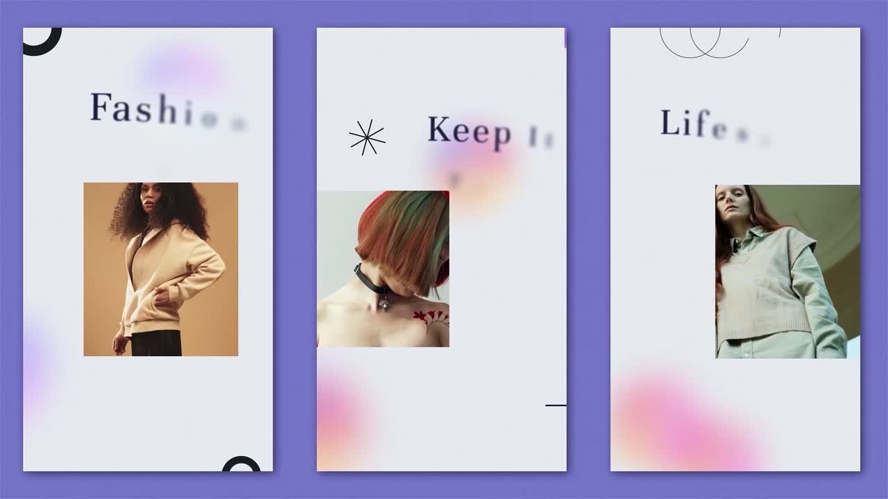 Stylish Instagram story templates for fashion content