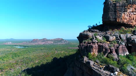 Aerial-shots-of-Nourlangie-Rock,-Kakadu-Australia