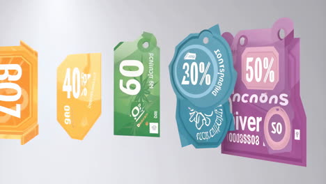 price tags with discounts