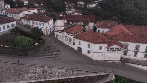 aerial view of the observatory part of the science and technology of mining museum of the federal university of ouro preto, minas gerais, brazil