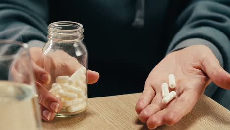 woman taking medication