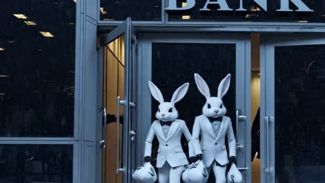 rabbits rob a bank