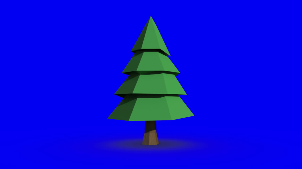 Fir tree revolving against copy space background