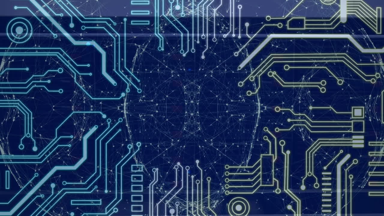 animación de la red de conexiones sobre formas