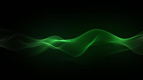 abstract green wave background. technology big data background. motion of digital data flow. big data wave of particles. futuristic wave of dots. cyber or technology background. seamless loop 4k