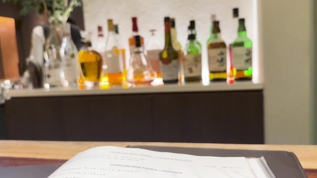 Flipping Through a Drink Menu at an Upscale Bar