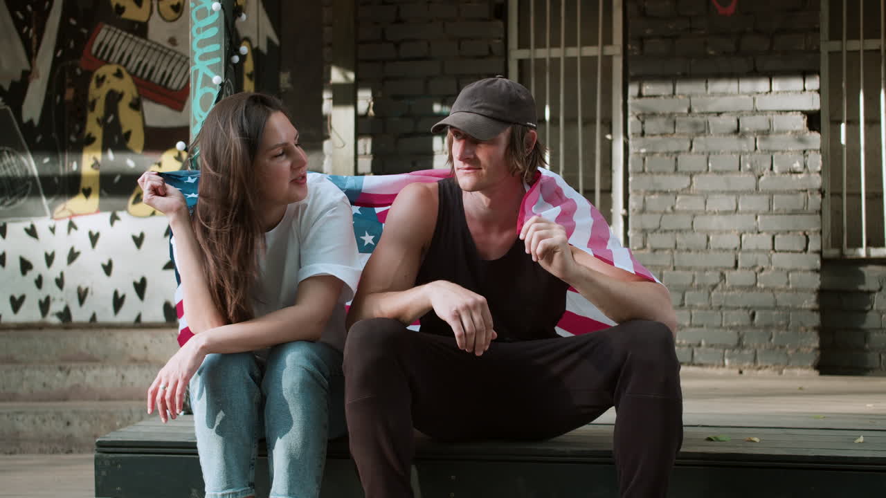 7월 4일을 축하하는 친구들