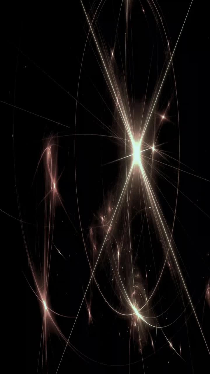 Linee luminose astratte e incandescenti in movimento su sfondo nero