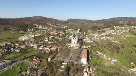 Aerial-View-of-Cathedral-in-the-countryside