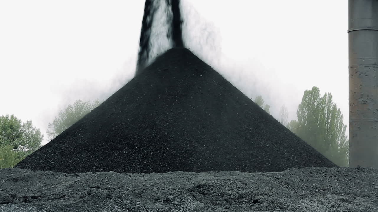 Hill of the coal. Small hill of the coal for industrial work in factory