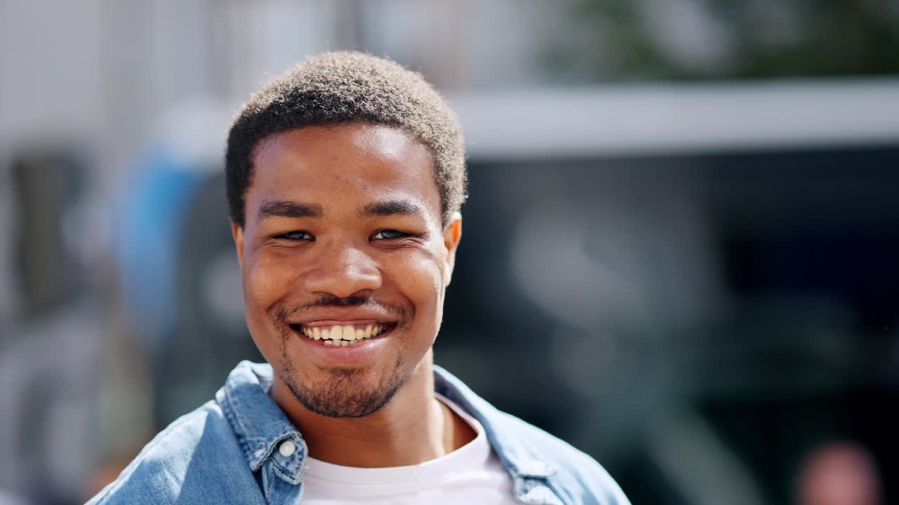 Smiling Young African American Man Portrait