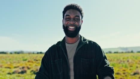 Face,-farm-and-happy-black-man-with-arms-crossed