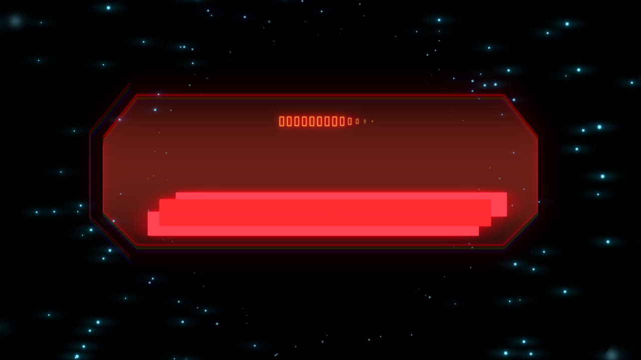 Spaceships Monitor Aglow with Vibrant Neon HUD Elements