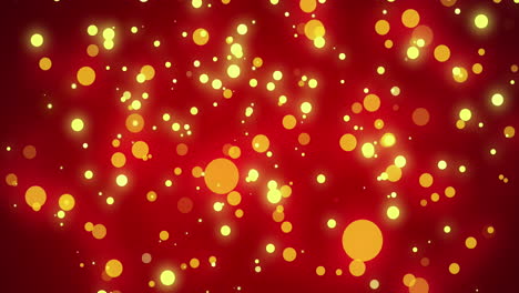 animation of spots of light falling on red background