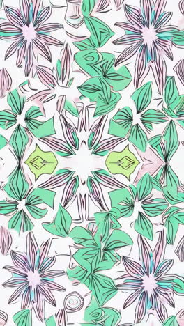 abstract pastel floral kaleidoscope pattern