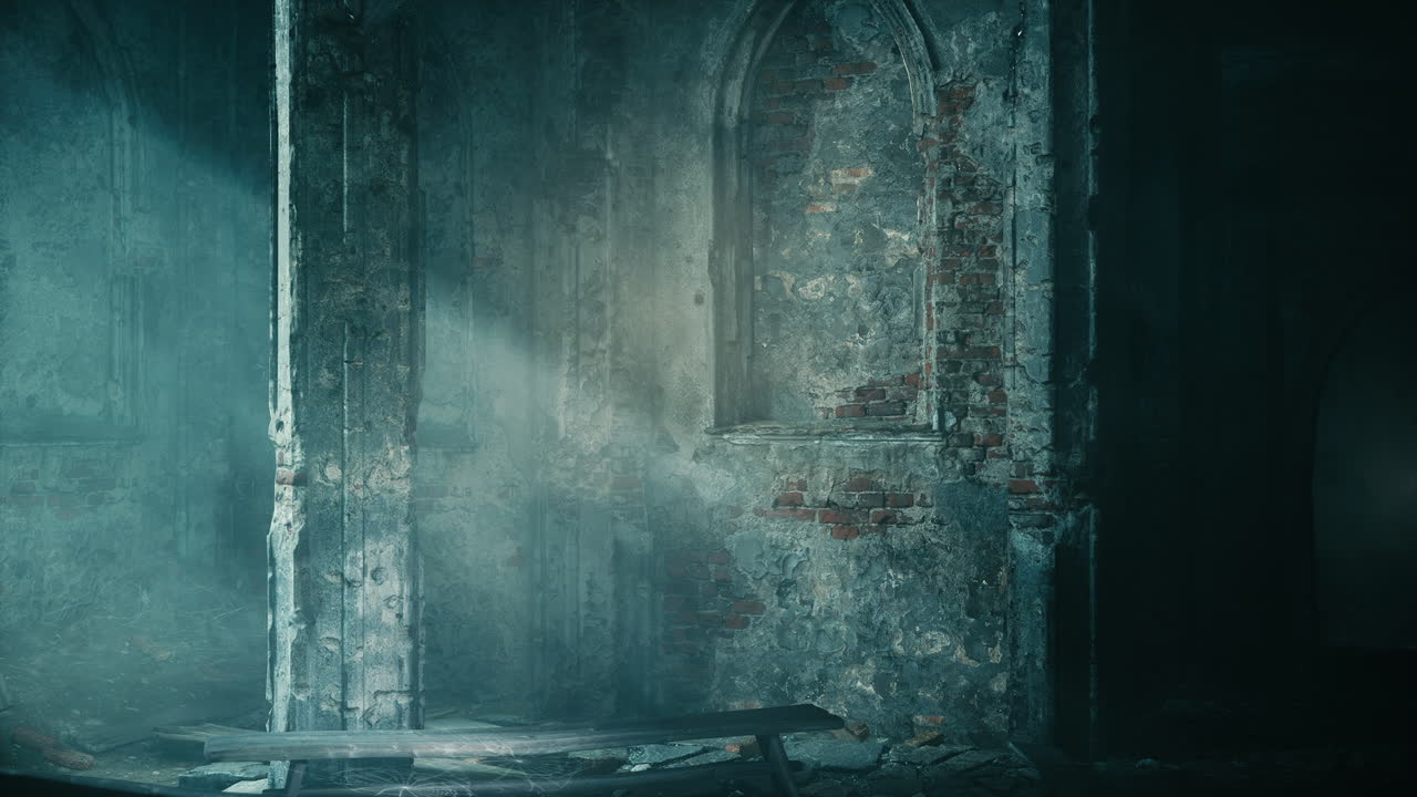 interior de la iglesia abandonada