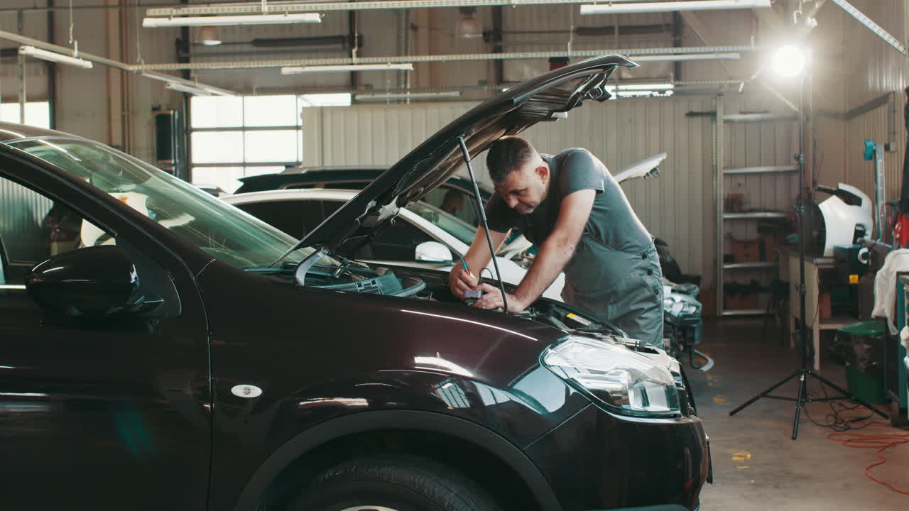 reparación de automóviles en un garaje