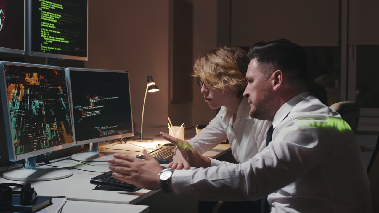 Man And Woman Co-working