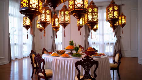 festive feast in a royal setting