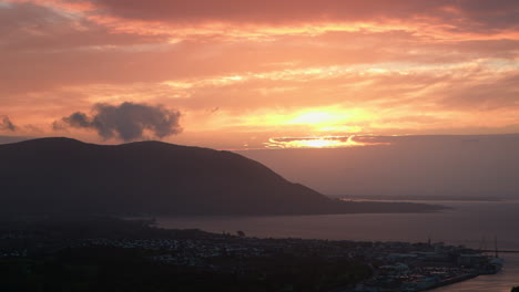 Sunrise-over-Warrenpoint-from-Flagstaff-Viewpoint-On-Fathom-Hill-Near-Newry
