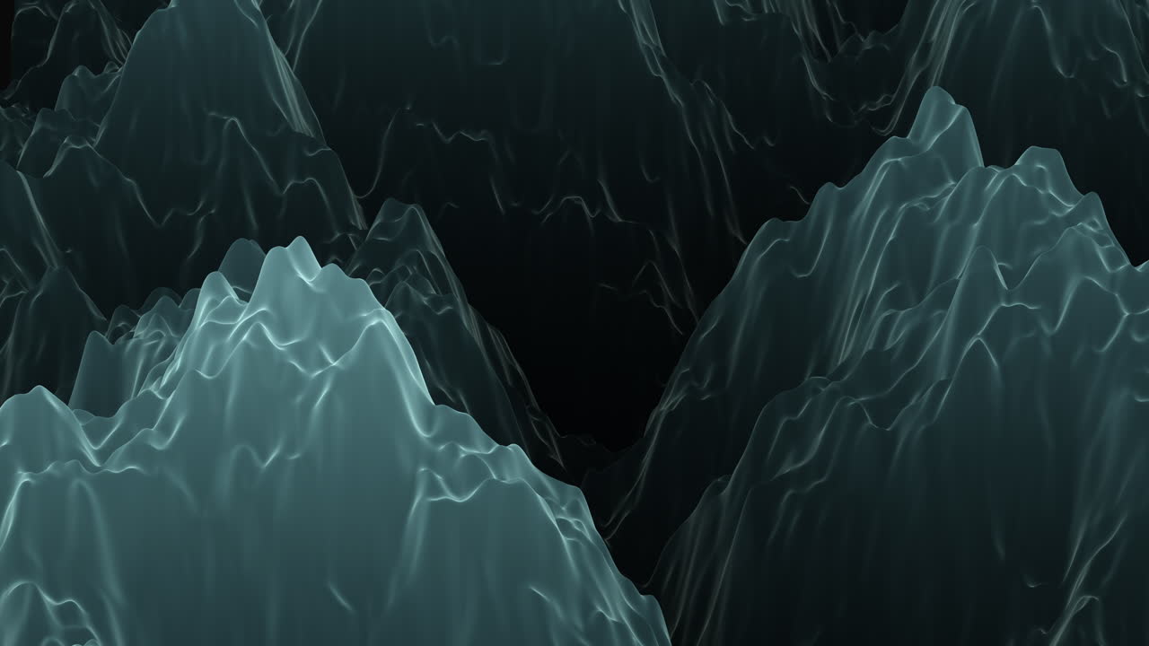 Futuristic green waves on black gradient 1